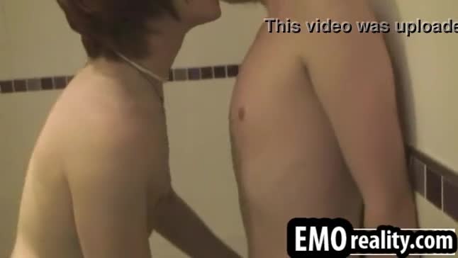 Two crazy tattoed emo twinks in their room alone