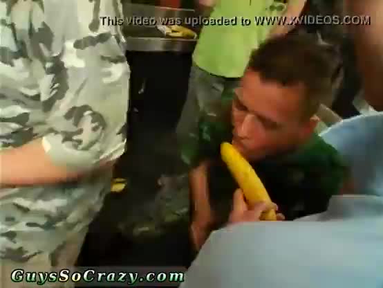 Bondage twink boy gay porn dozens of guys go bananas for bananas at this